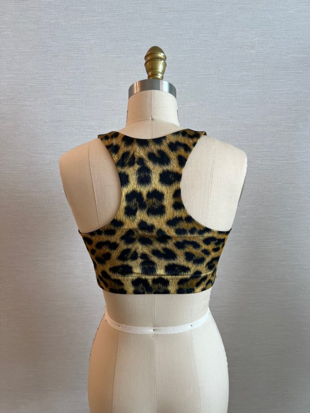 Terez Leopard Print Sports Bra Racerback Crop Top M